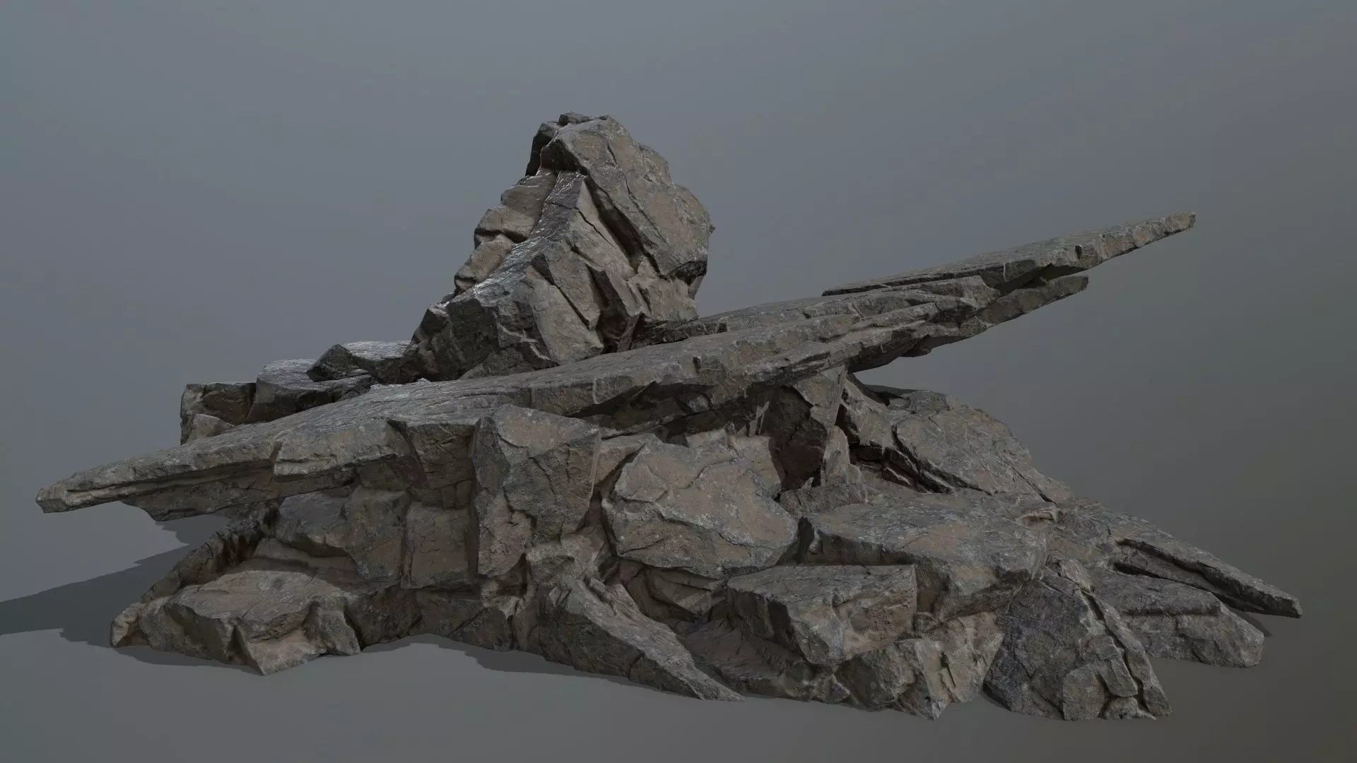 rocks rock Low-poly 3D model_0