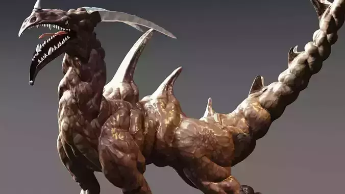 Dragon Rigged 3D High Poly 
