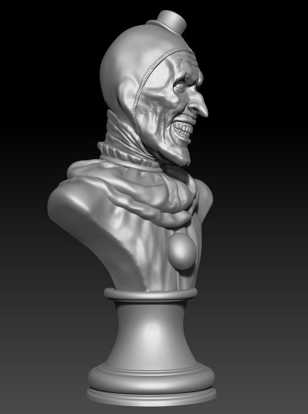 Clown bust of 3D print model_2