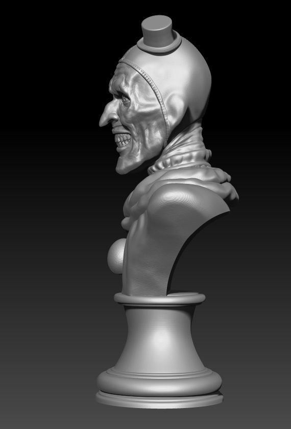 Clown bust of 3D print model_3