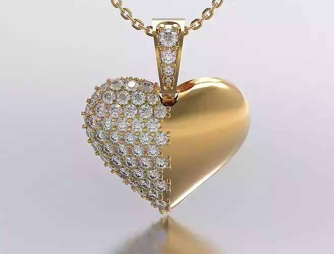 heart penndant 3D print model