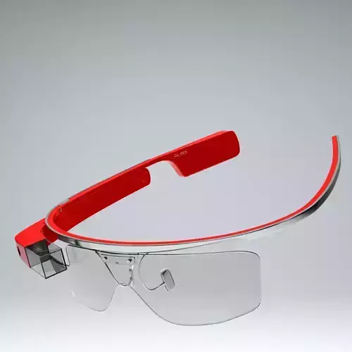 Eyeglasses google glass with frame