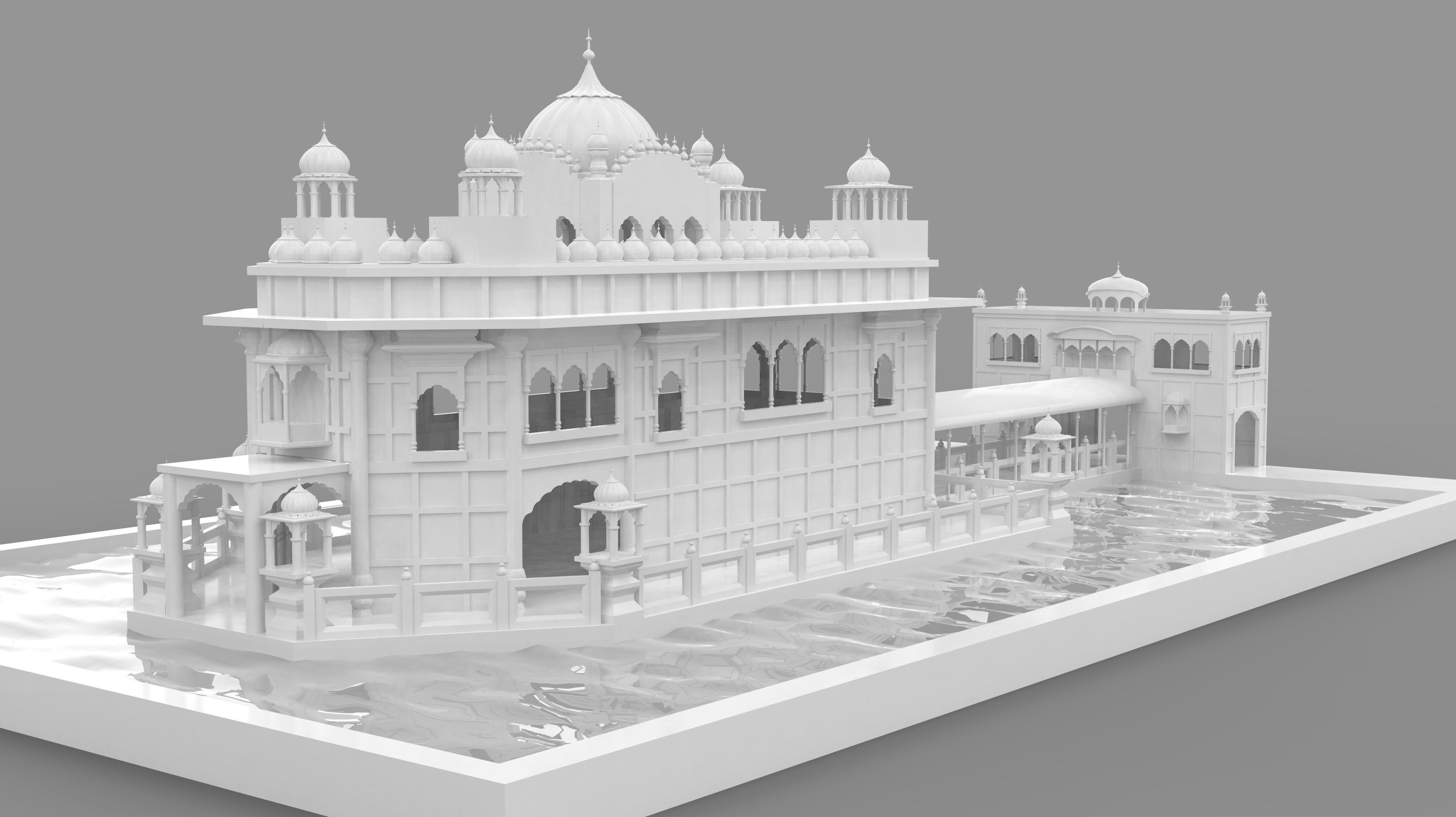 Golden Temple India  3D model_2