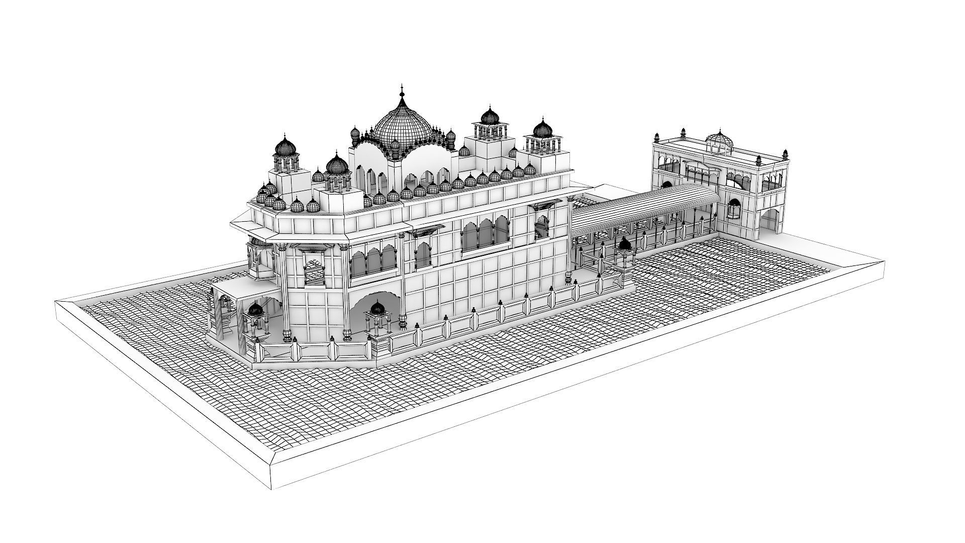 Golden Temple India  3D model_6