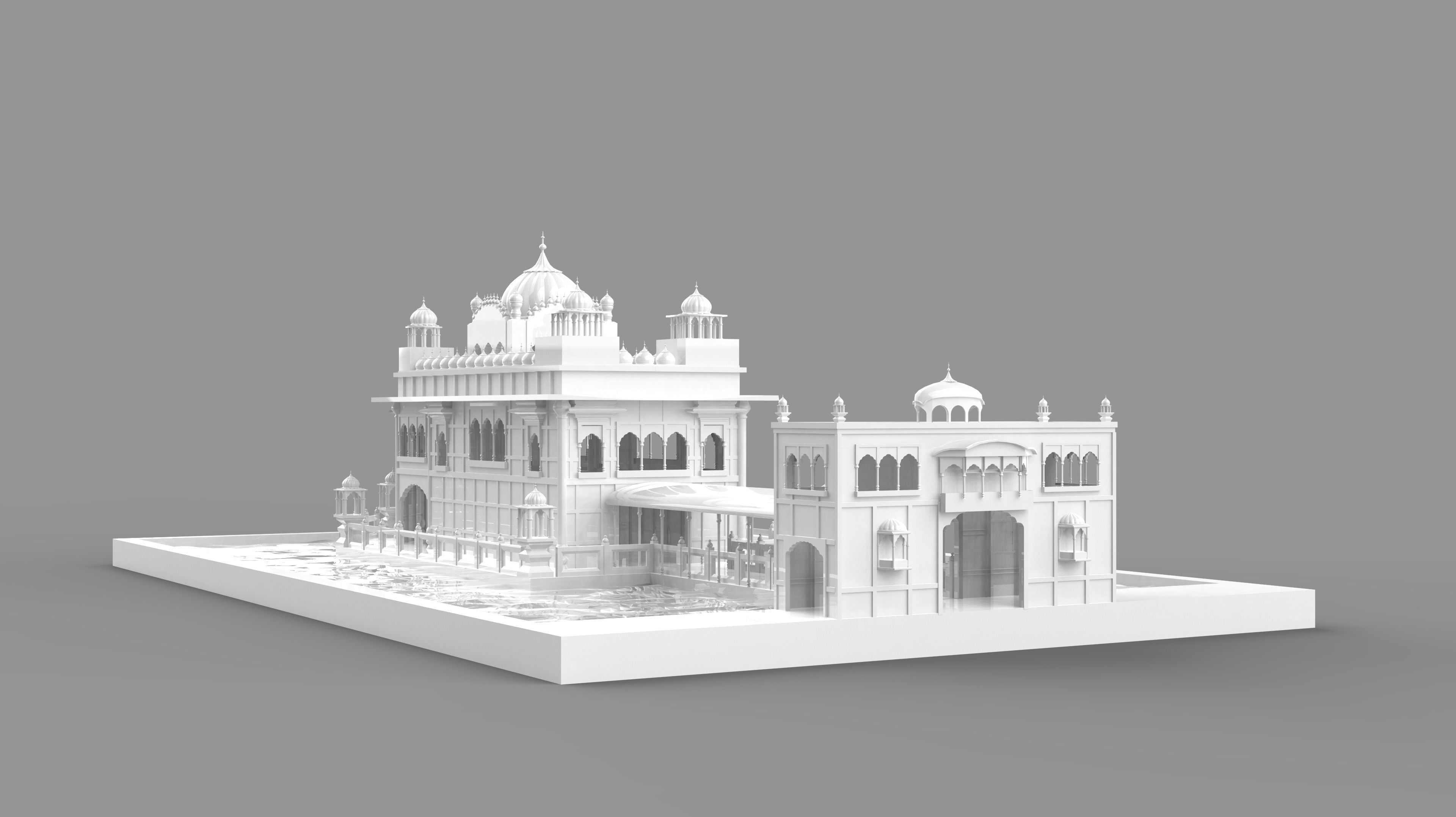 Golden Temple India  3D model_4