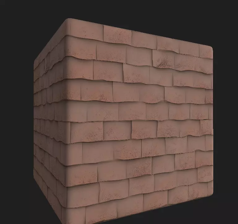 Stylised Roof Tiles Tileable Texture 3D model