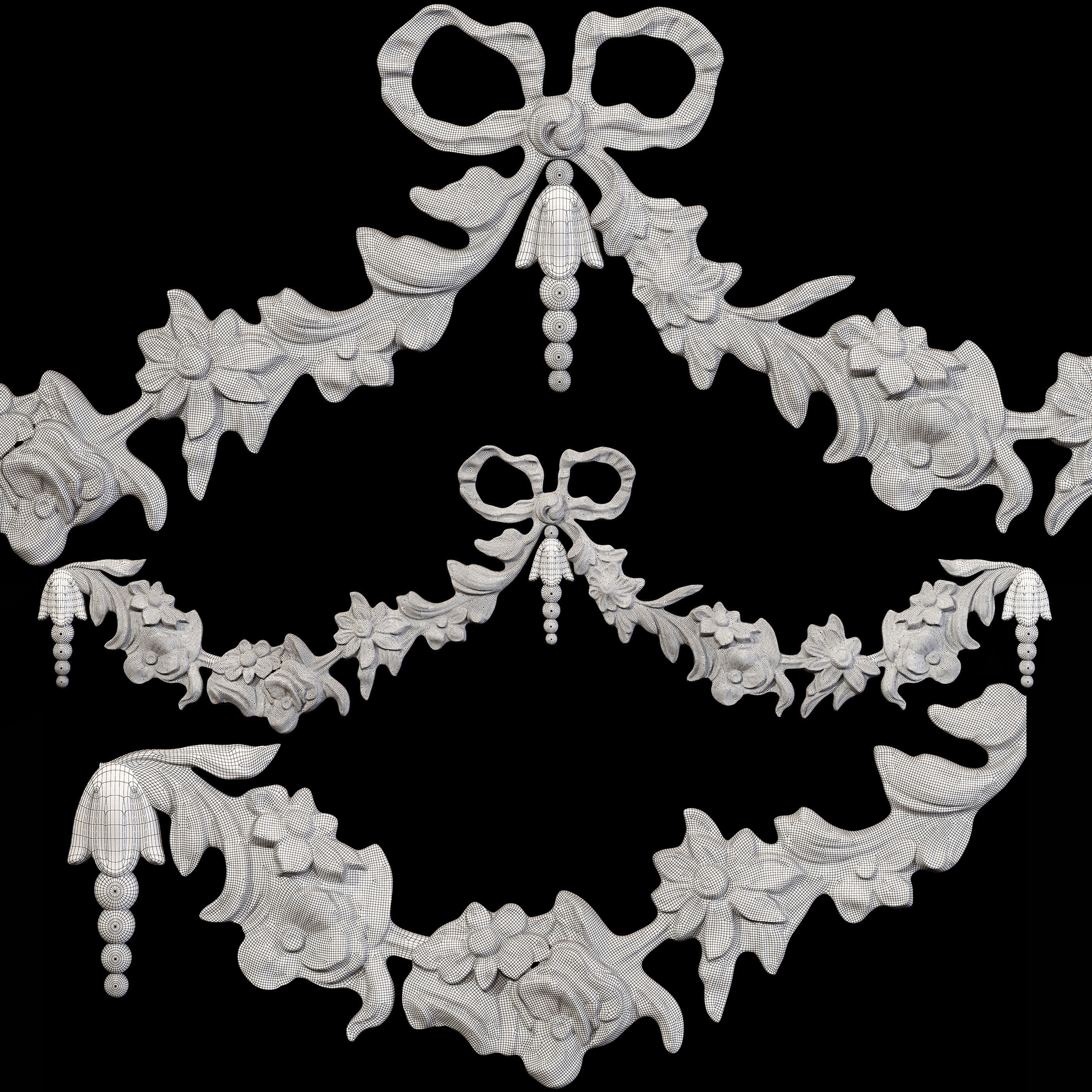 Classic carved 014 3D model_6