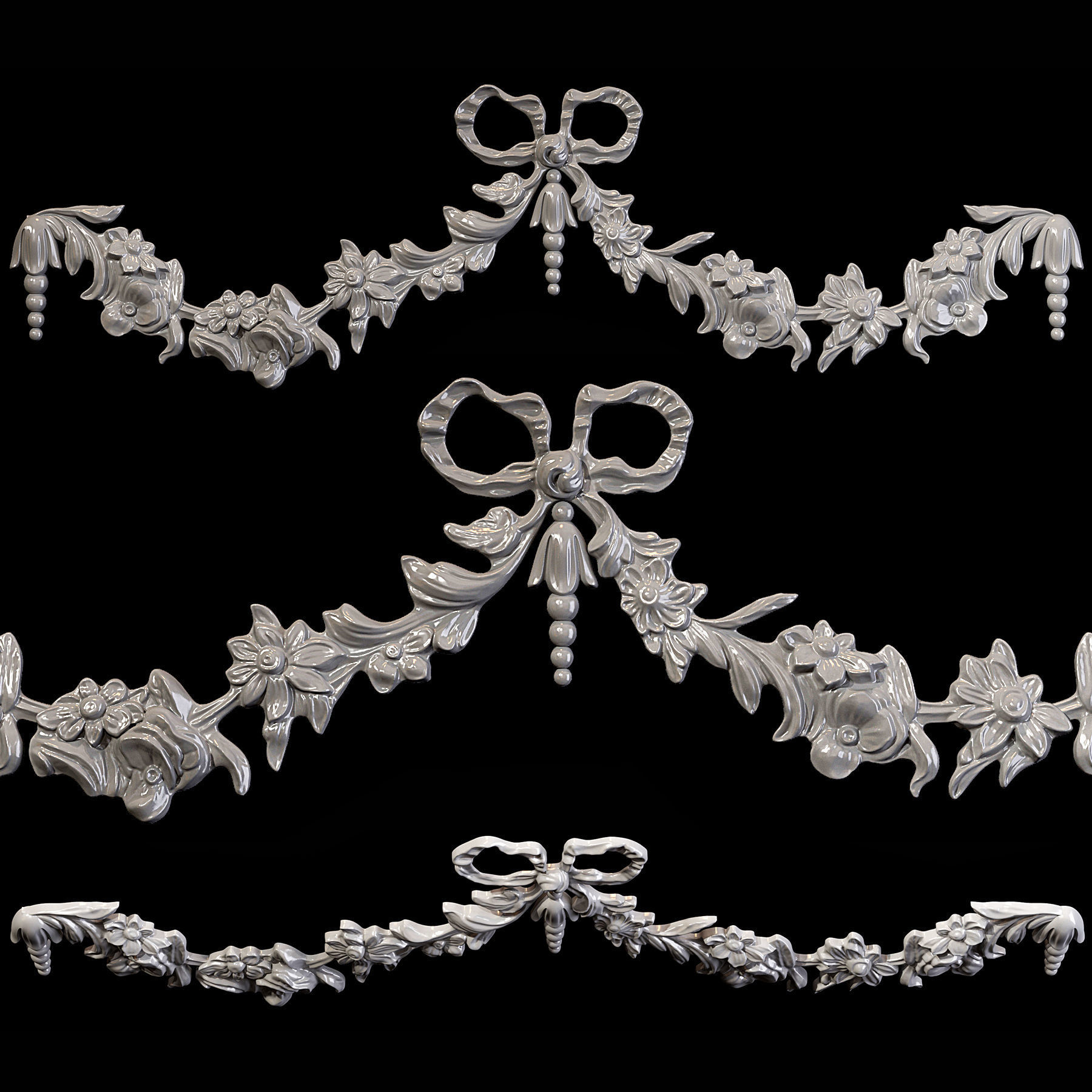 Classic carved 014 3D model_2