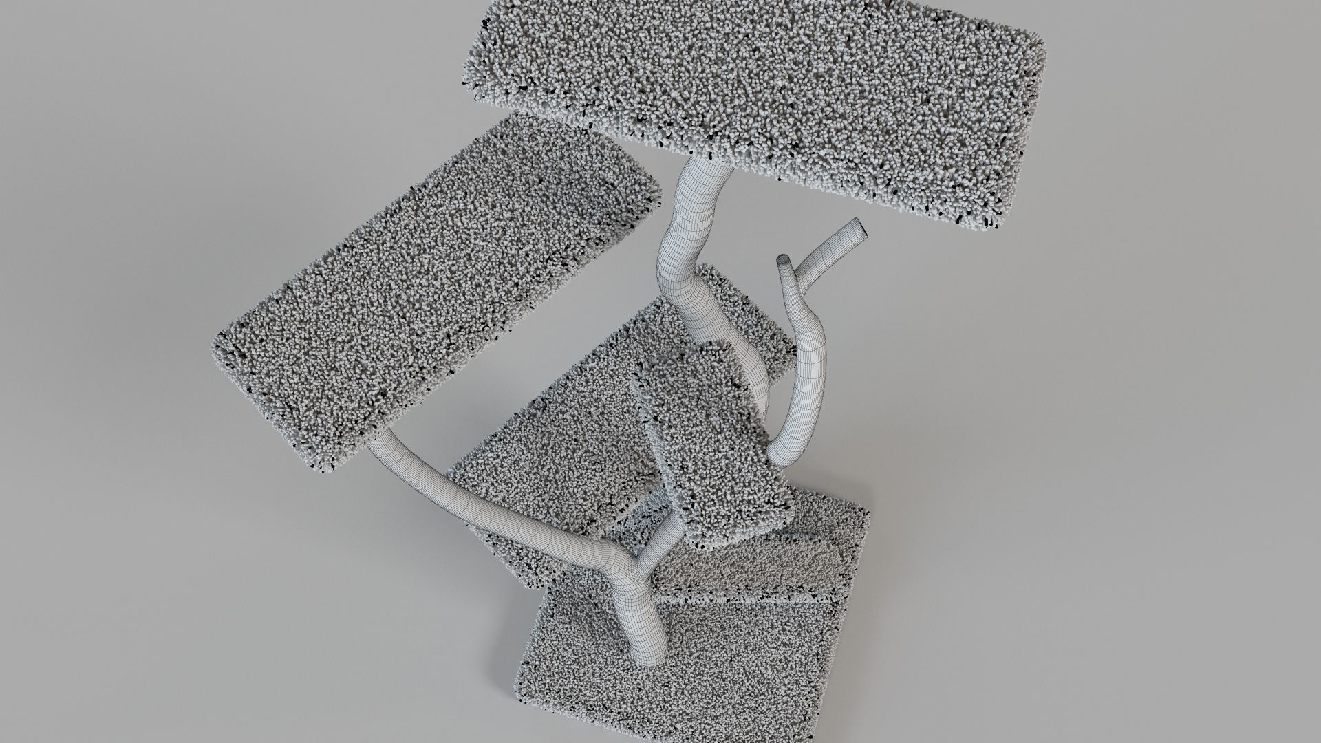 Catpost sculpture 3D model_3