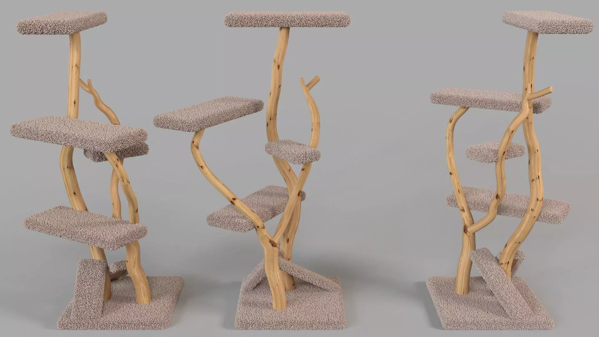 Catpost sculpture 3D model_0