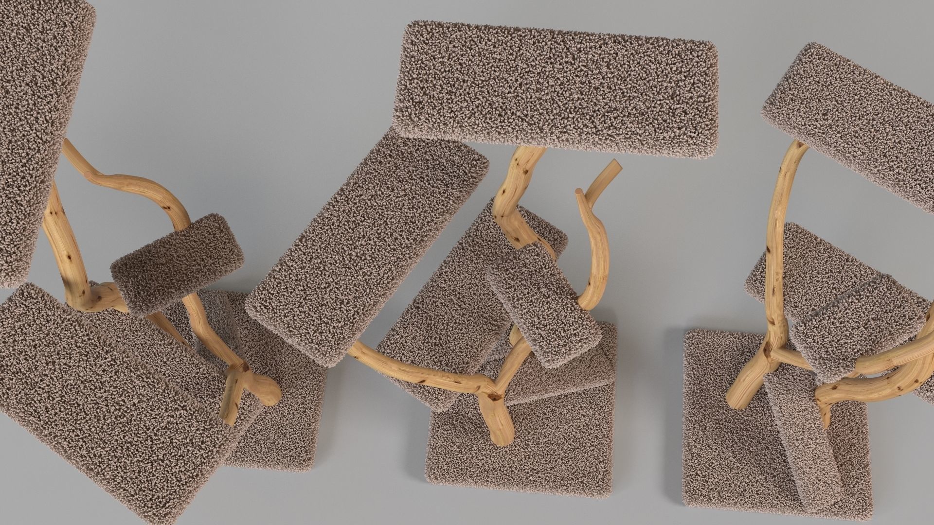 Catpost sculpture 3D model_2