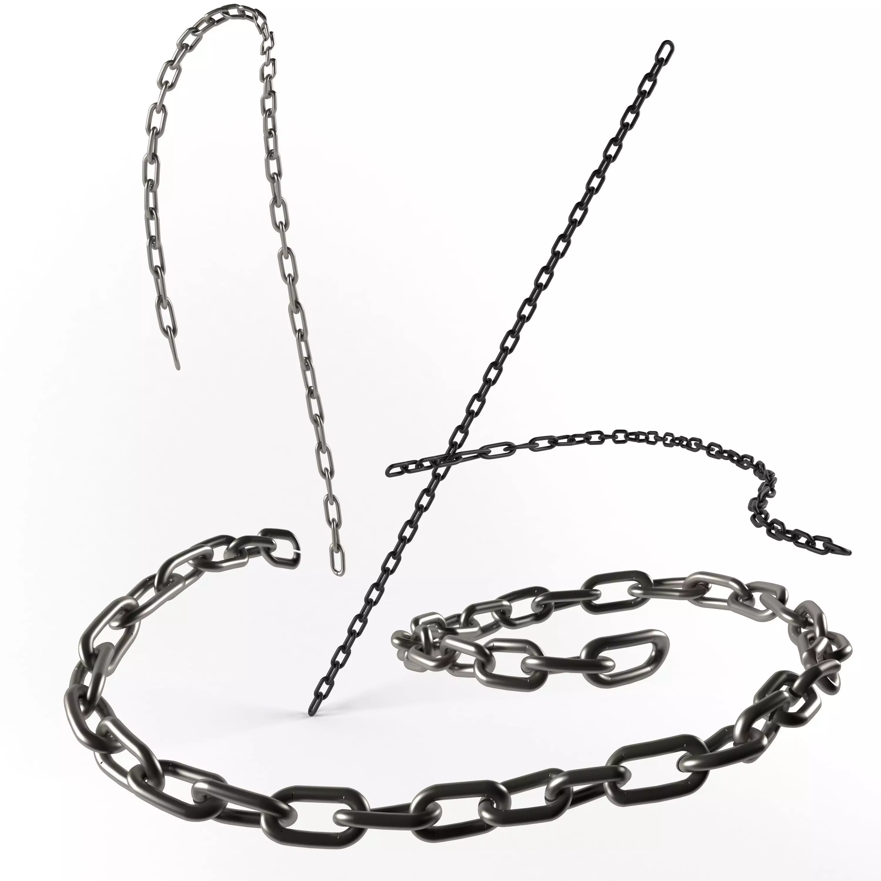 Chain pair of links 3D model_0