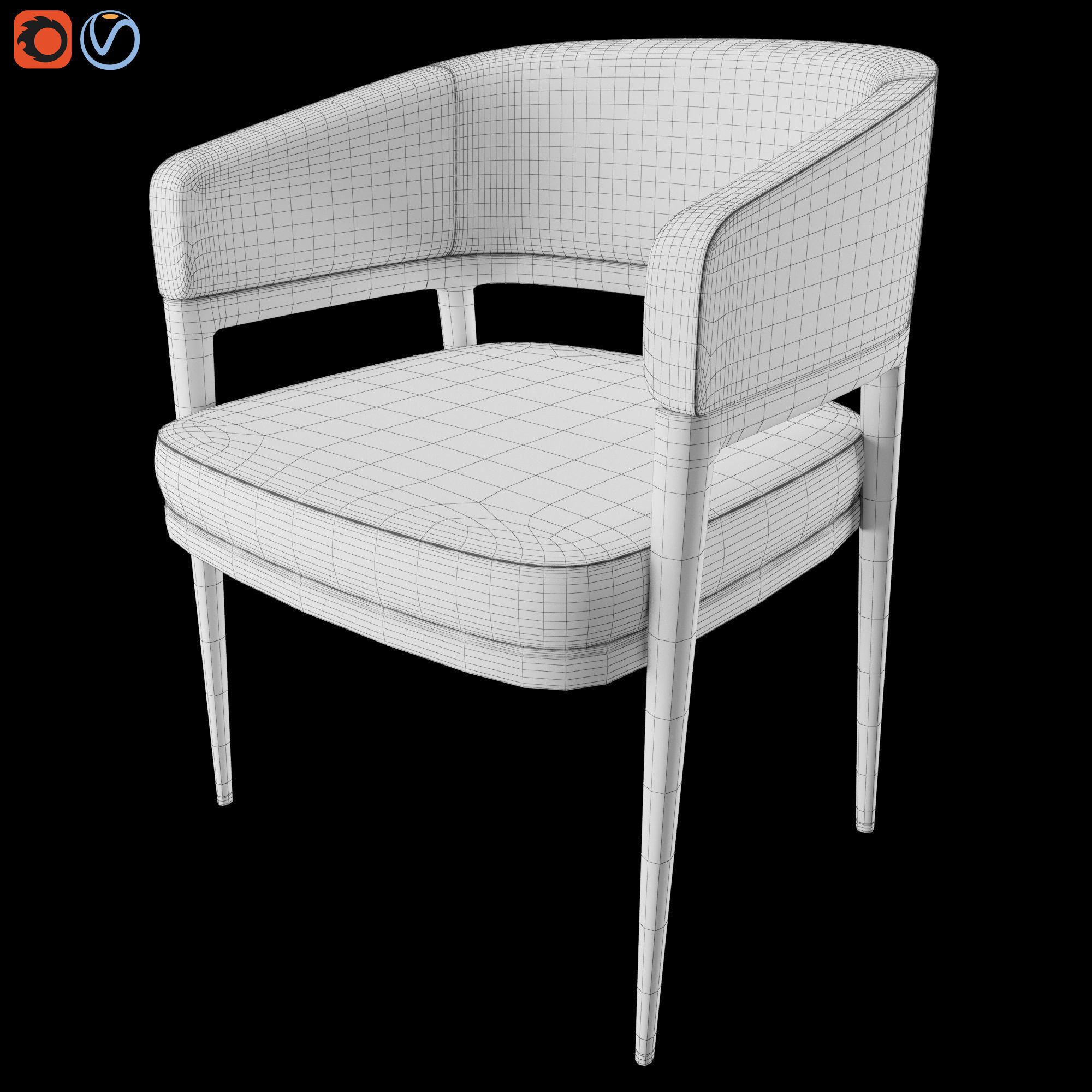 MARK - Dining Chair 3D model_3