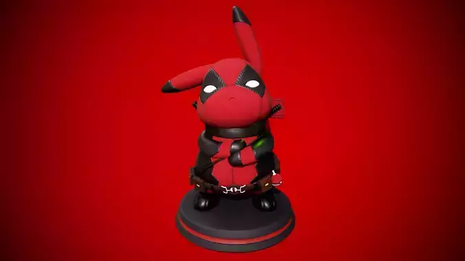 Pikachu - Deadpool 3D print model