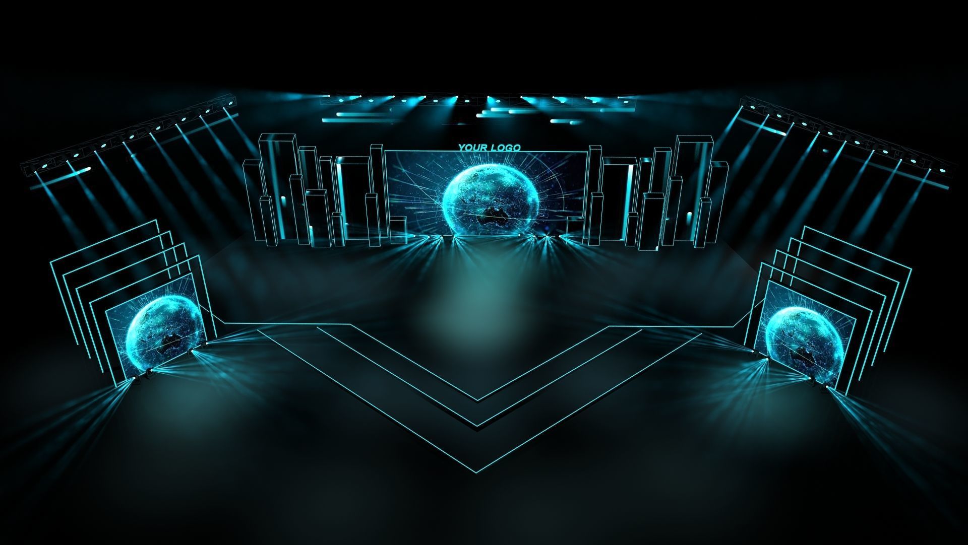 Event stage design 3D model_4