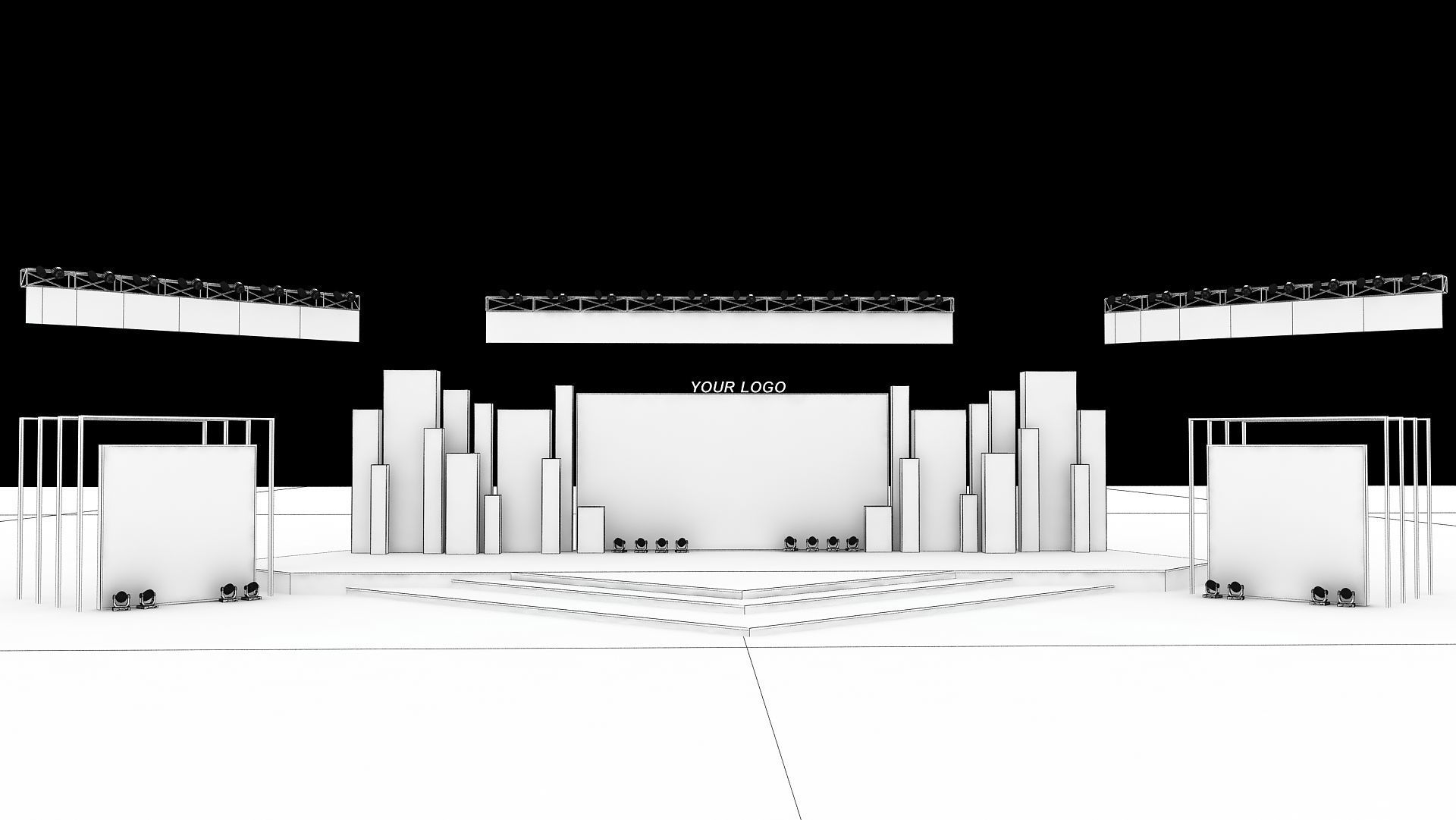 Event stage design 3D model_5