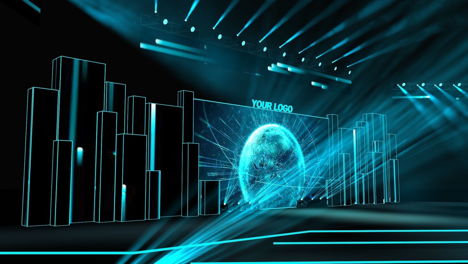 Event stage design 3D model_2