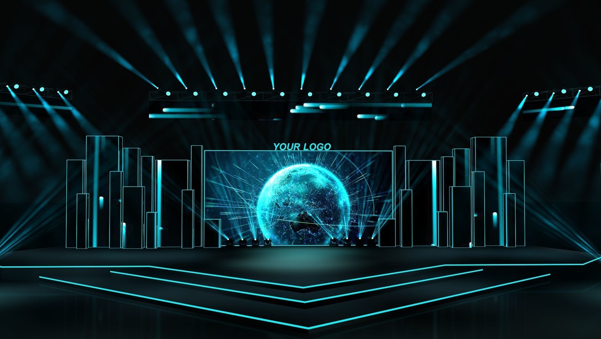 Event stage design 3D model_1