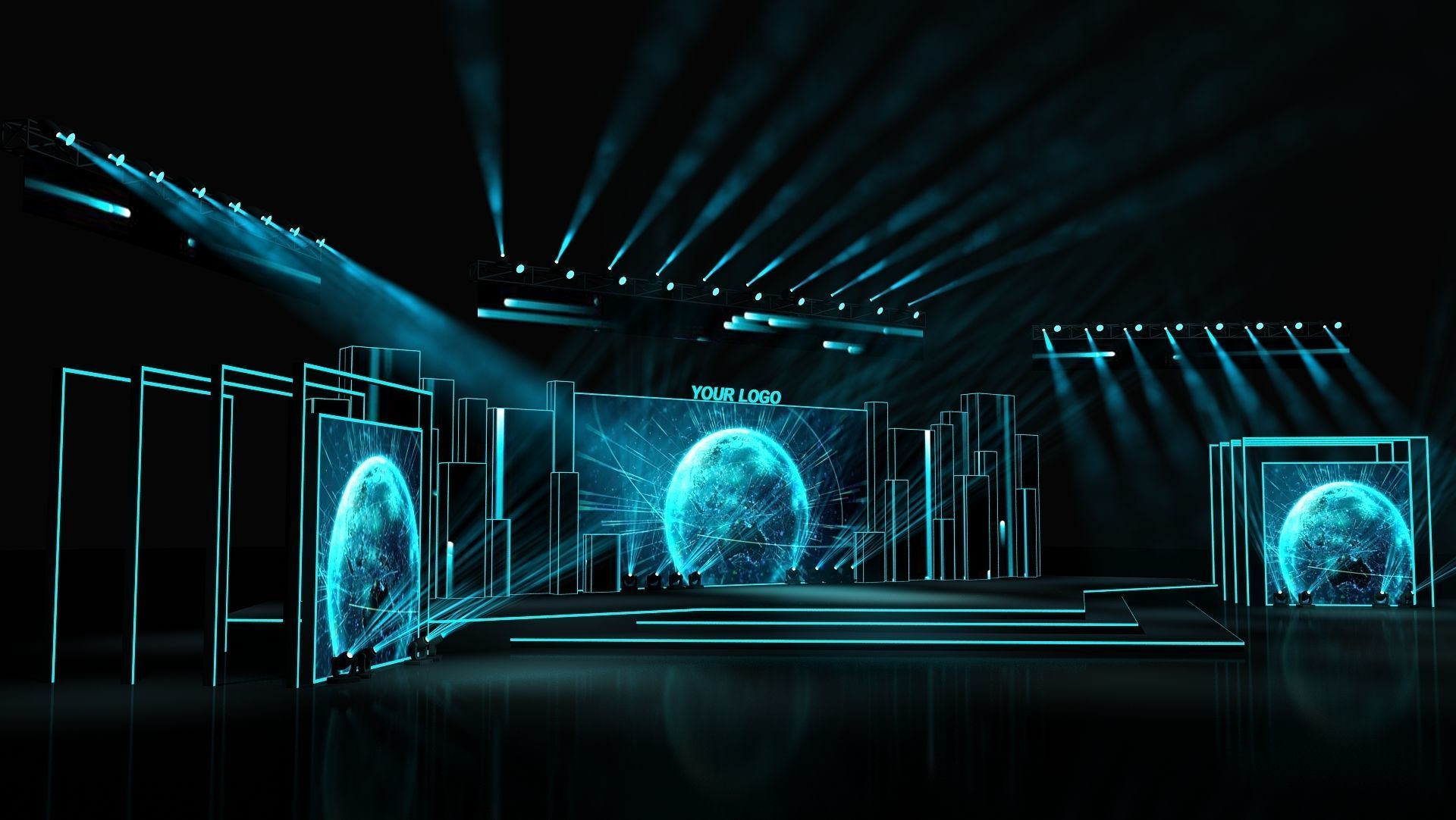 Event stage design 3D model_3