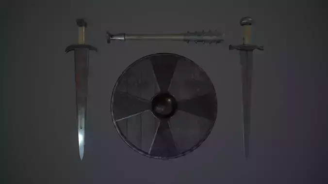 Set medieval weapons