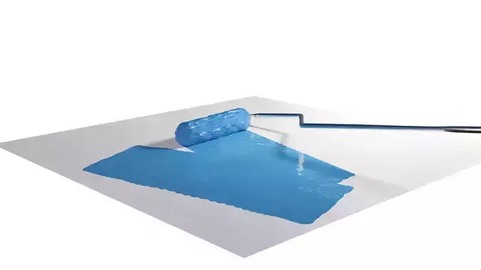 Paint Roll with Dynamic Paint 3D model