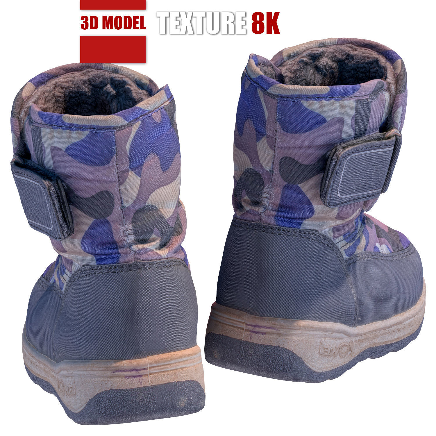 Children shoes 182 Low-poly 3D model_4