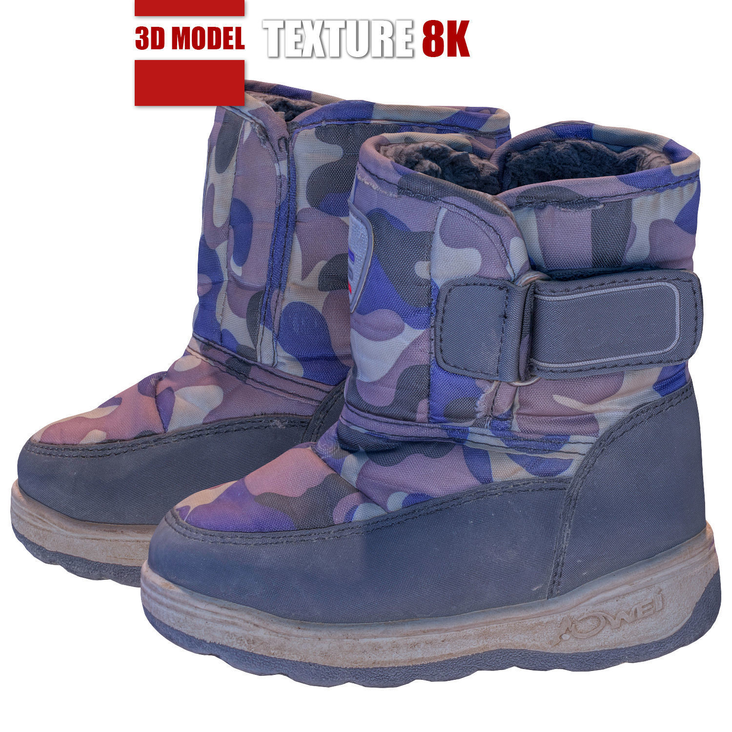 Children shoes 182 Low-poly 3D model_0