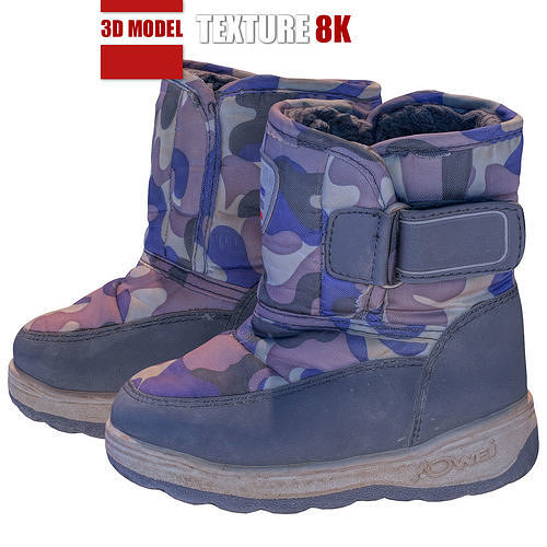 Children shoes 182 Low-poly 3D model