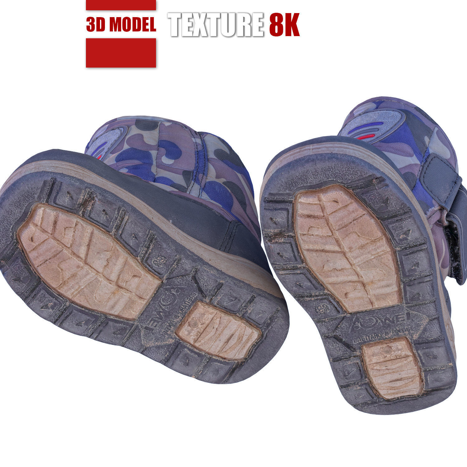 Children shoes 182 Low-poly 3D model_3
