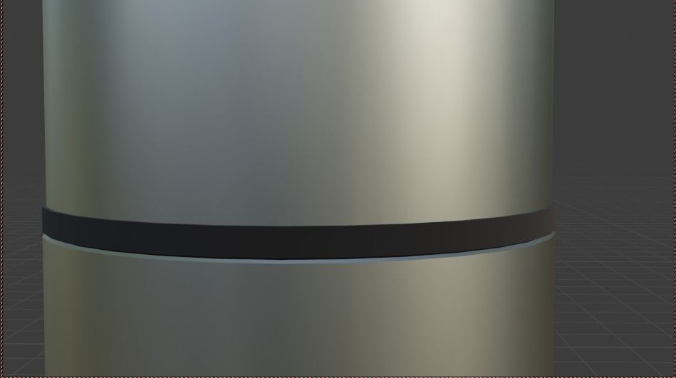 Metallic Thermos - Bottle - Flask  Low-poly 3D model_9