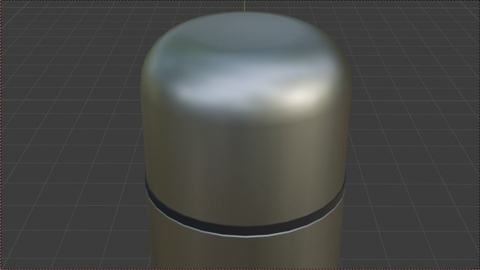 Metallic Thermos - Bottle - Flask  Low-poly 3D model_5