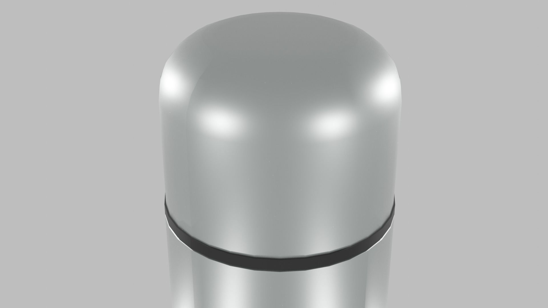 Metallic Thermos - Bottle - Flask  Low-poly 3D model_4