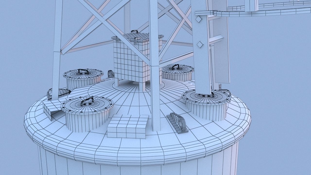 navigation buoy Low-poly 3D model_7