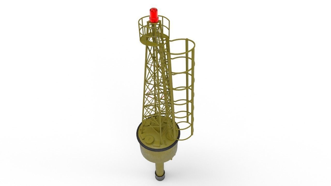 navigation buoy Low-poly 3D model_4