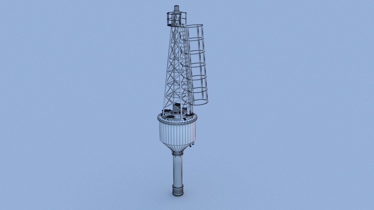 navigation buoy Low-poly 3D model_8