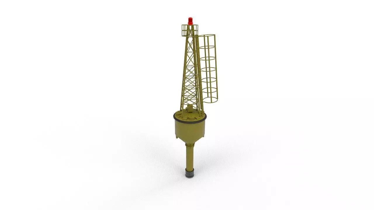 navigation buoy Low-poly 3D model_0
