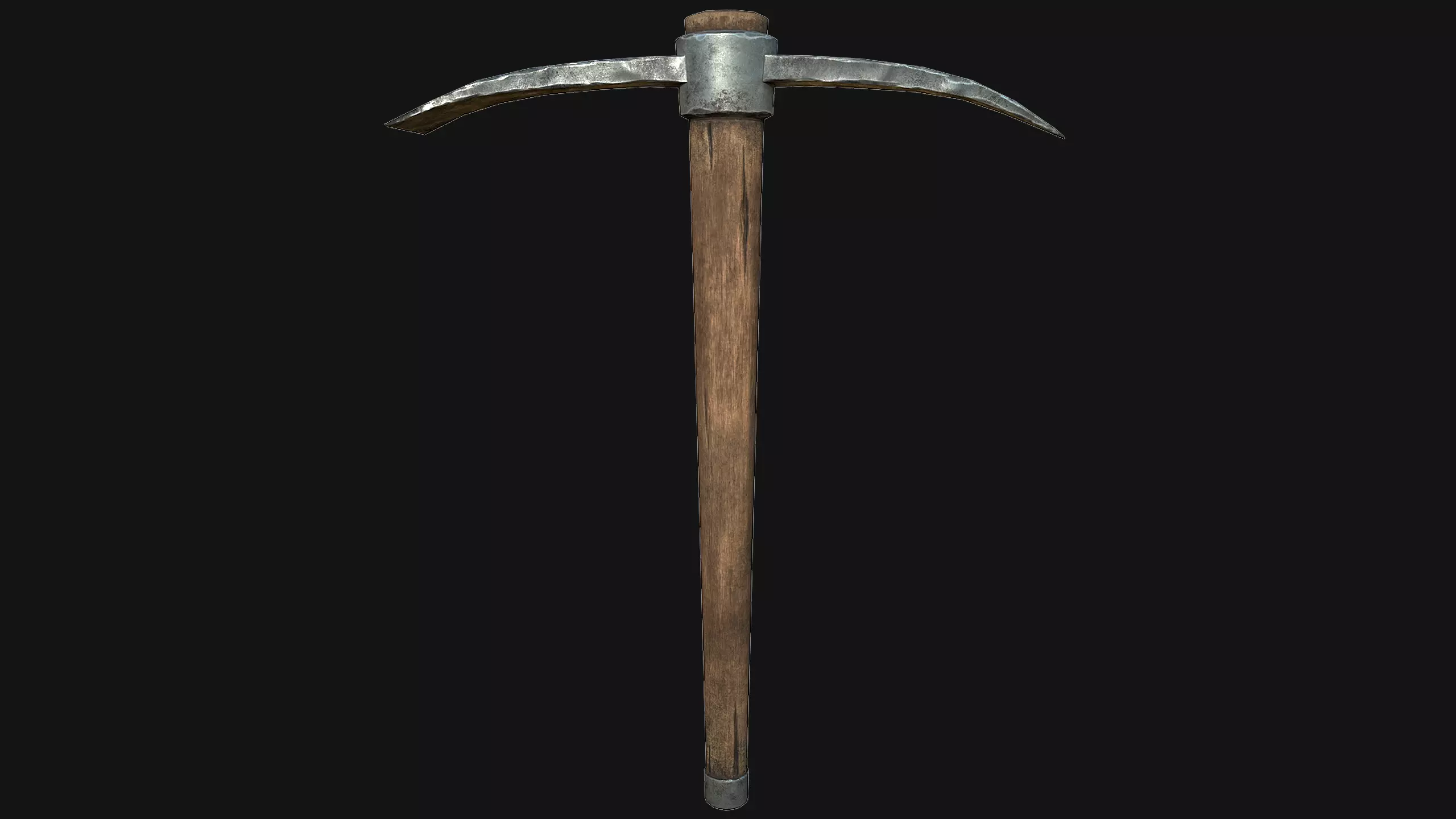 Pickaxe Wooden Axe Miners Steel Tool Low-poly 3D model