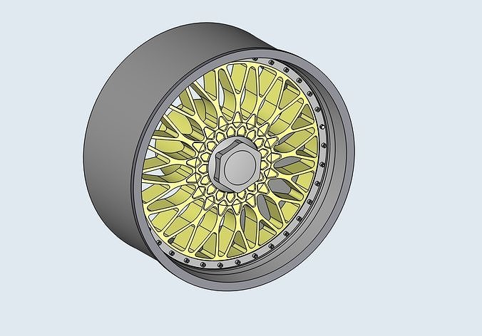 BBS rims for diecast model cars 3D print model