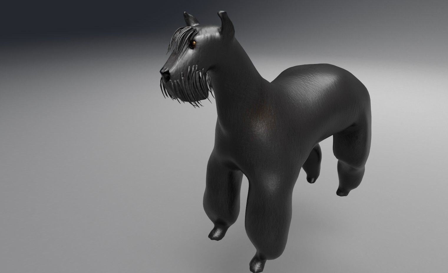 the riesenschnauzer dog 3D model_3