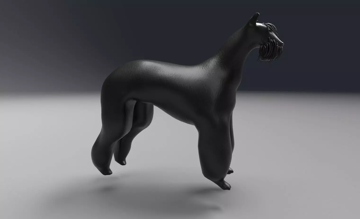 the riesenschnauzer dog 3D model_0