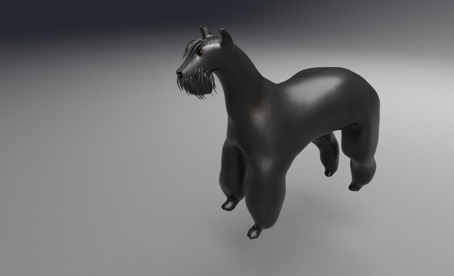 the riesenschnauzer dog 3D model_1