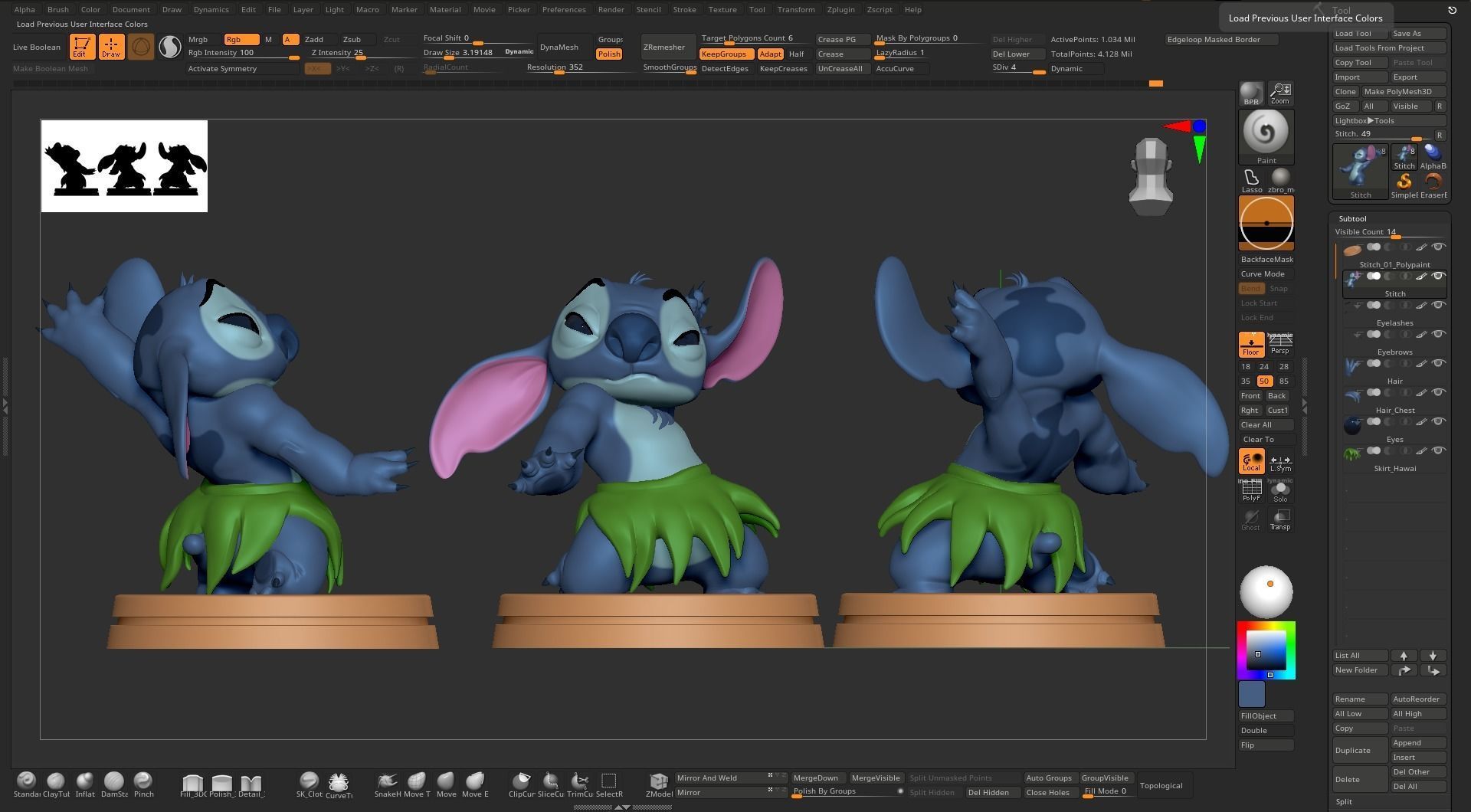 Stitch lilo and figurine 3D print model_5