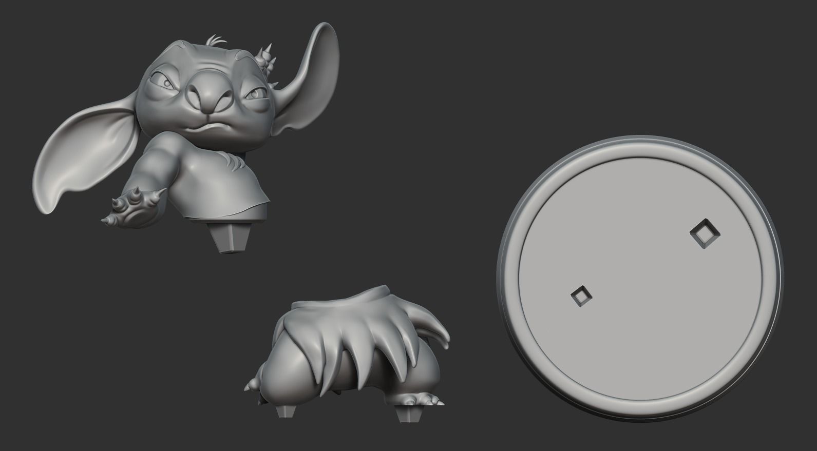 Stitch lilo and figurine 3D print model_6