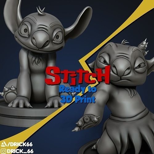 Stitch lilo and figurine 3D print model