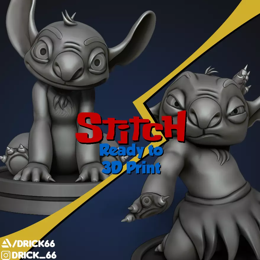 Stitch lilo and figurine 3D print model_0