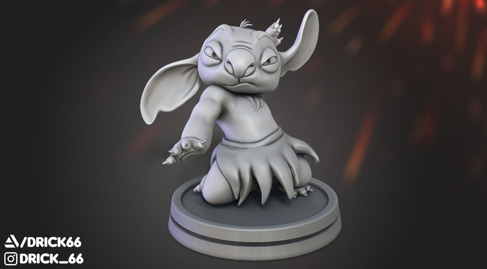 Stitch lilo and figurine 3D print model_2