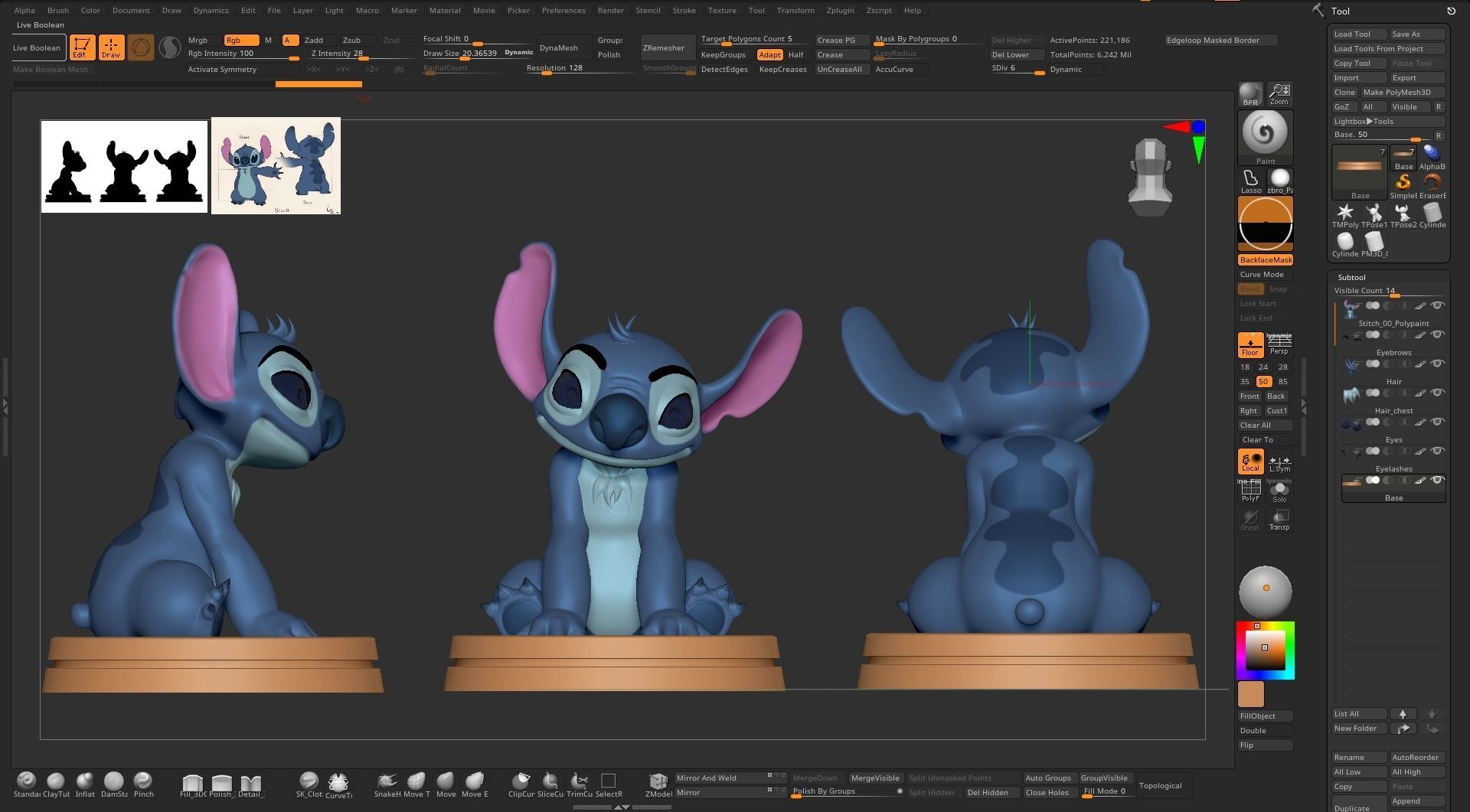 Stitch lilo and figurine 3D print model_3