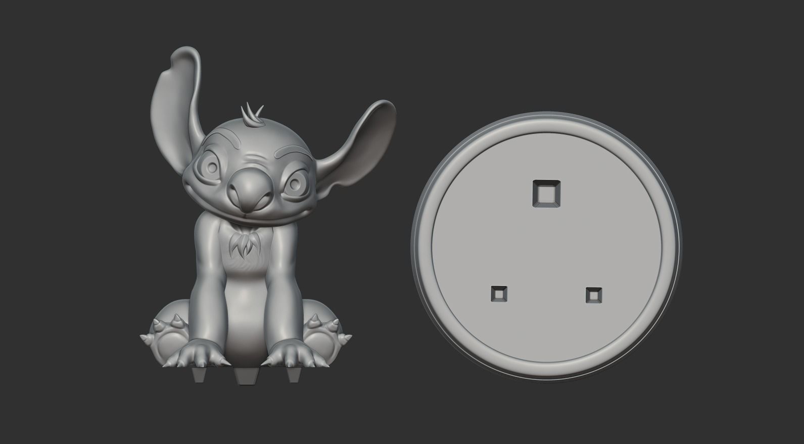 Stitch lilo and figurine 3D print model_4