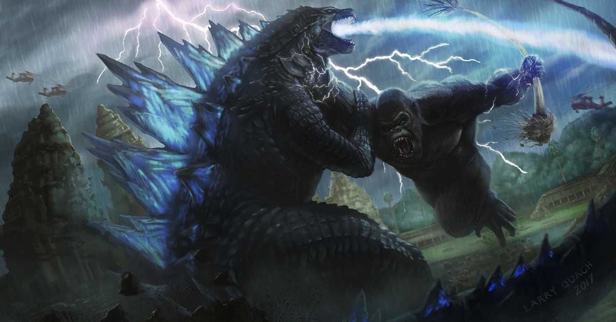 KONG vs GODZILLA2021 fan art 3D print model_1