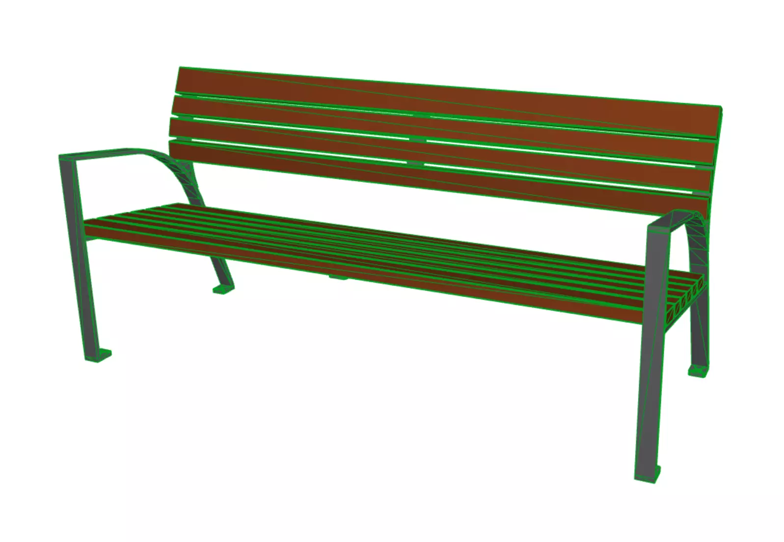 Bench park Free 3D model